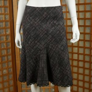 Express Wool Blend Plaid Skirt Size 0 NWT